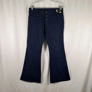 New Vintage Lee Jeans Women's 30 Dark Wash Denim Button Fly Low Rise
